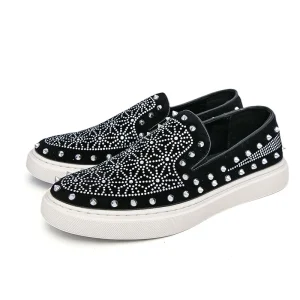 Men's Diamond-Embellished Casual Shoes